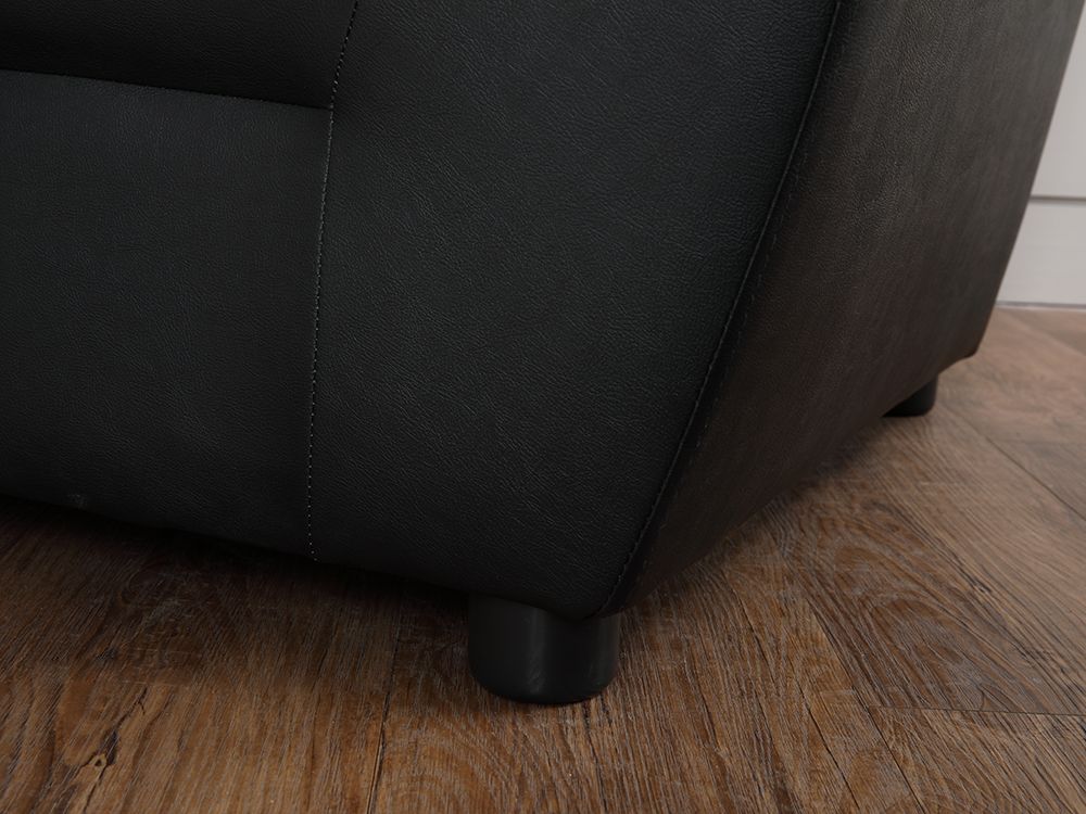 Ghế sofa đơn MAX đặt phòng khách, khung gỗ bền chắc, đệm bọc da PVC cao cấp màu đen sang trọng | Index Living Mall - Phân phối độc quyền tại Việt Nam