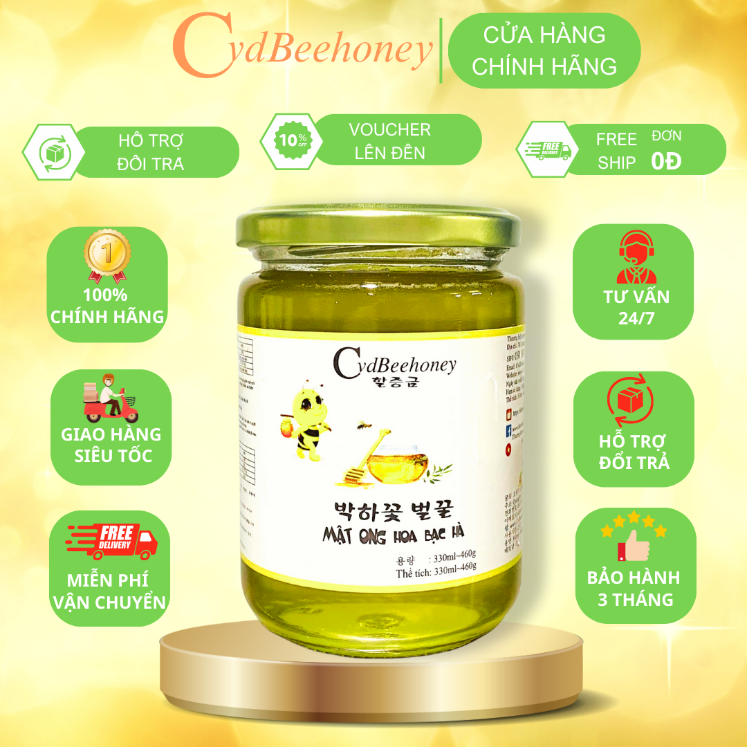 Mật ong hoa bạc hà 460g Cvdbeehoney