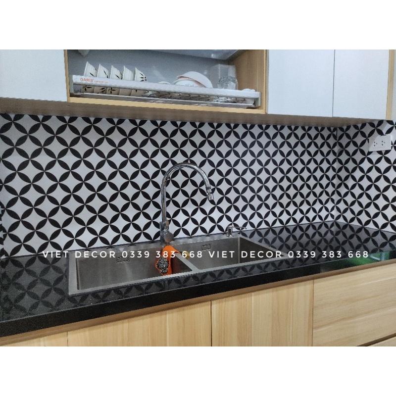 Decal Gạch Dán bếp - Set 1m dài gạch bông - Họa tiết đơn giản - Trang trí bếp, Dán tường