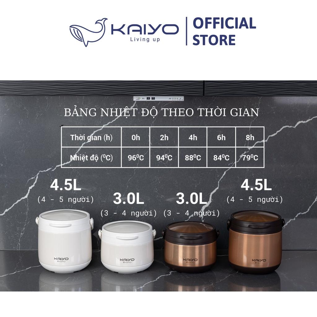 Nồi ủ chân không KAIYO, màu vàng đồng, dung tích 4,5 lít