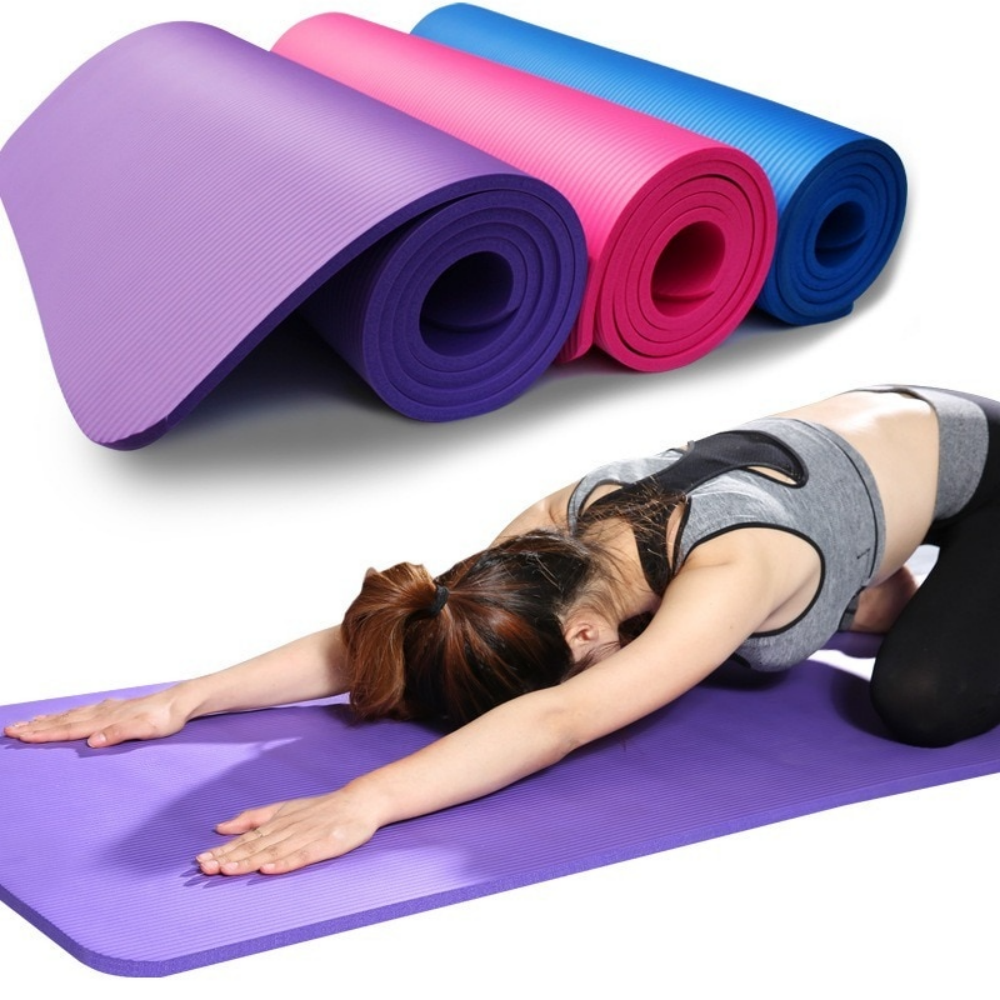 3 mm-6mm dày eva thoải mái bọt yoga matt yoga mat chống trượt thể thao thể thao cho tập thể dục yoga pilates thể dục thể dục Color: blue Size: 6mm