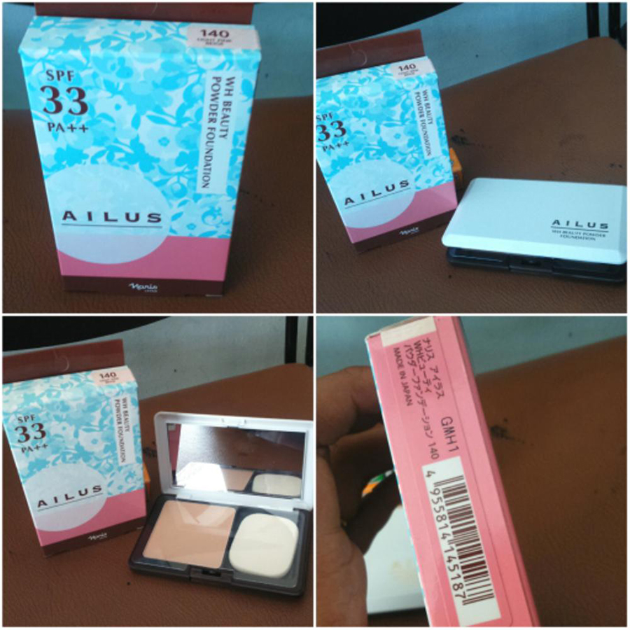 Phấn nền sáng da Naris Ailus WH Beauty Powder Foundation Nhật Bản 10g + Móc khóa