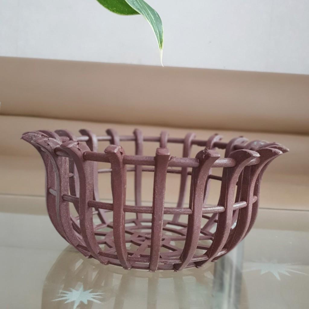 Bộ 5 chậu trồng lan bí ngô giả gỗ nâu 25x12cm