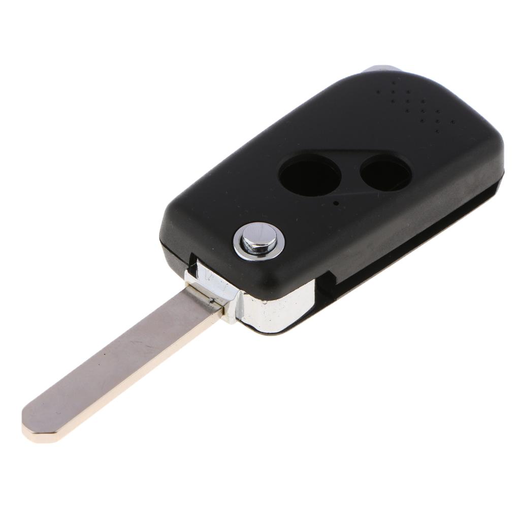 2 Buttons Car Remote Case Cover Folding Key Shell Fits For