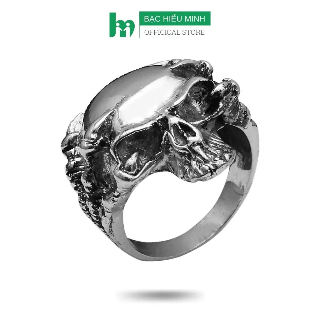 Nhẫn Nam Bạc Hiểu Minh NA495 - Hình Đầu Lâu - Bảo Hành Vĩnh Viễn
