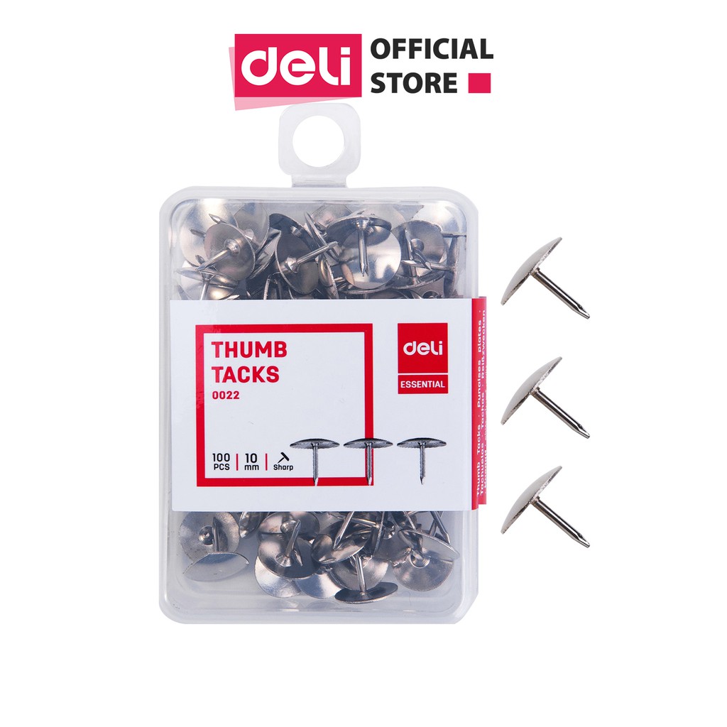 Ghim Cài Đóng Túi #3, 10Mm Deli, Bạc - 2 Hộp E0022