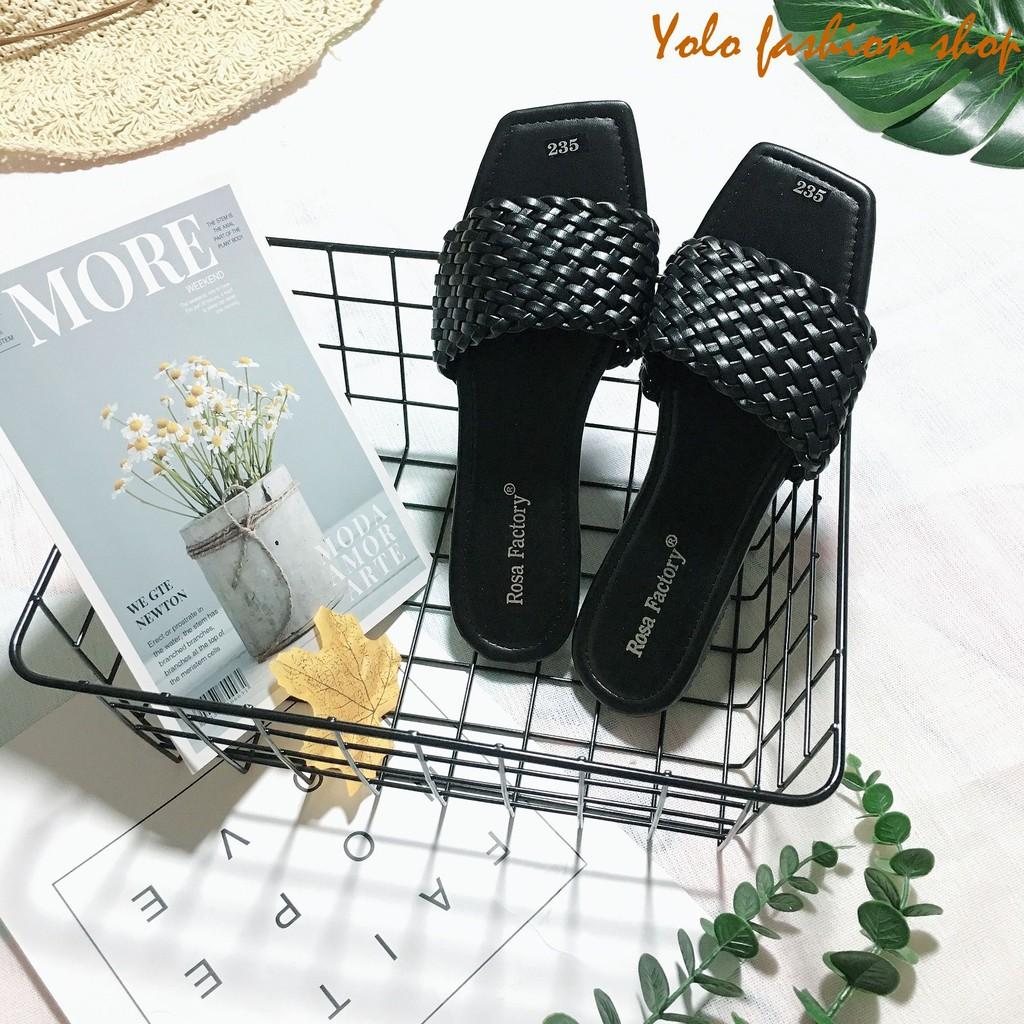 Dép lê nữ quai ngang đan chéo siêu mềm êm chân DL29