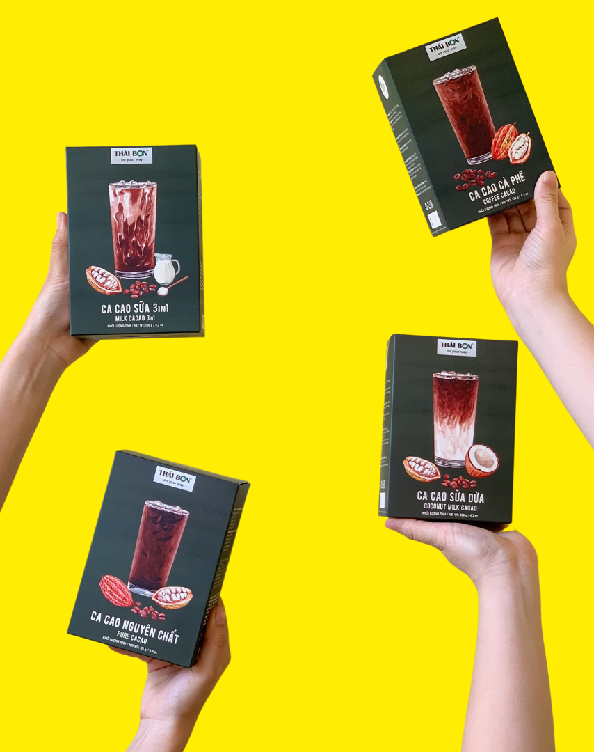 Cacao sữa 3in1 hộp 250g - Bột Cacao Thái Bon
