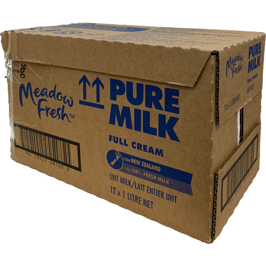 Thùng 12 hộp Sữa tươi tiệt trùng nguyên kem Meadow Fresh 1L hàng New Zealand