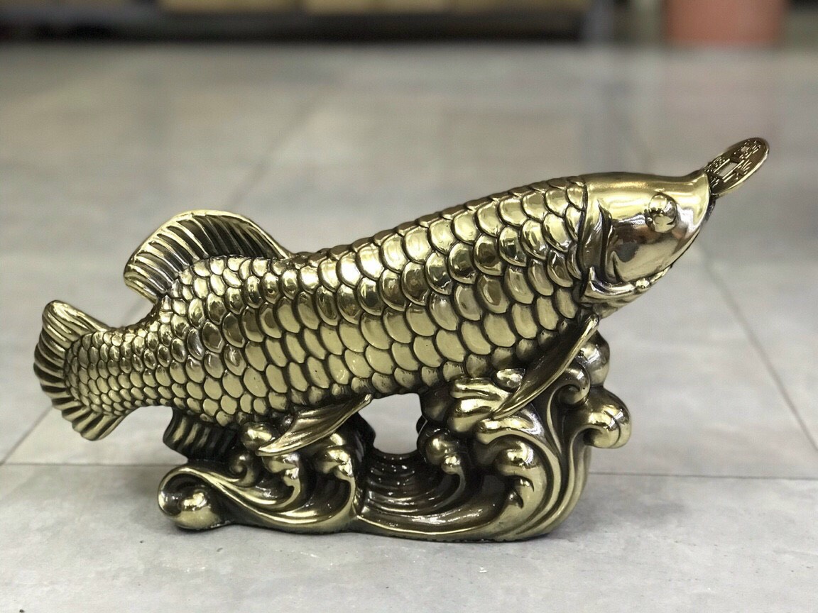 Cá Rồng bằng đồng cao 21cm