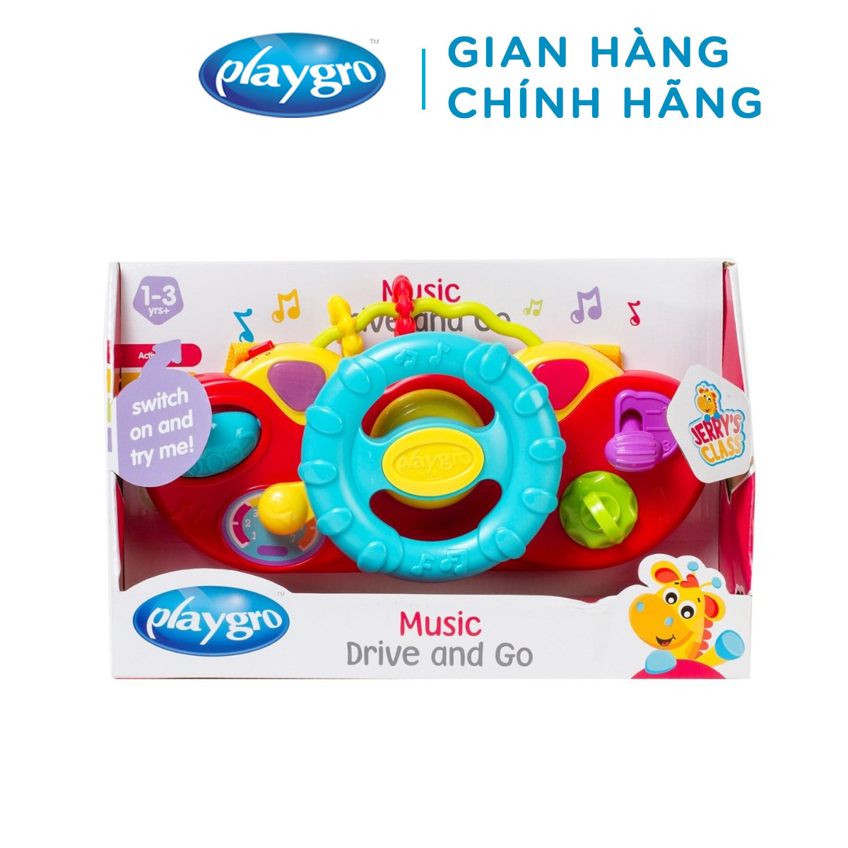 Đồ Chơi Vô Lăng Phát Nhạc Playgro, Cho Bé 12-36 Tháng