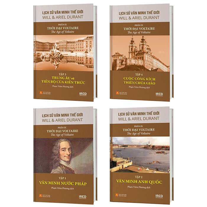 Bộ 9 Phần Lịch Sử Văn Minh Thế Giới: Phần I, II, III, IV, VII, VIII, IX, X, XI - Will Durant
