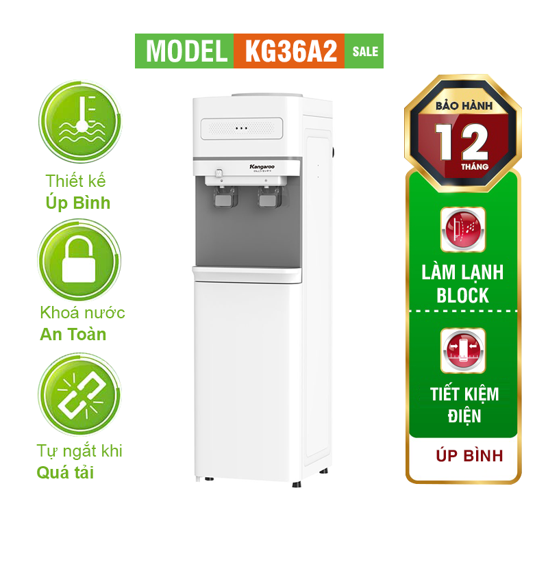 Cây nước nóng lạnh Kangaroo KG36A2 - hàng chính hãng