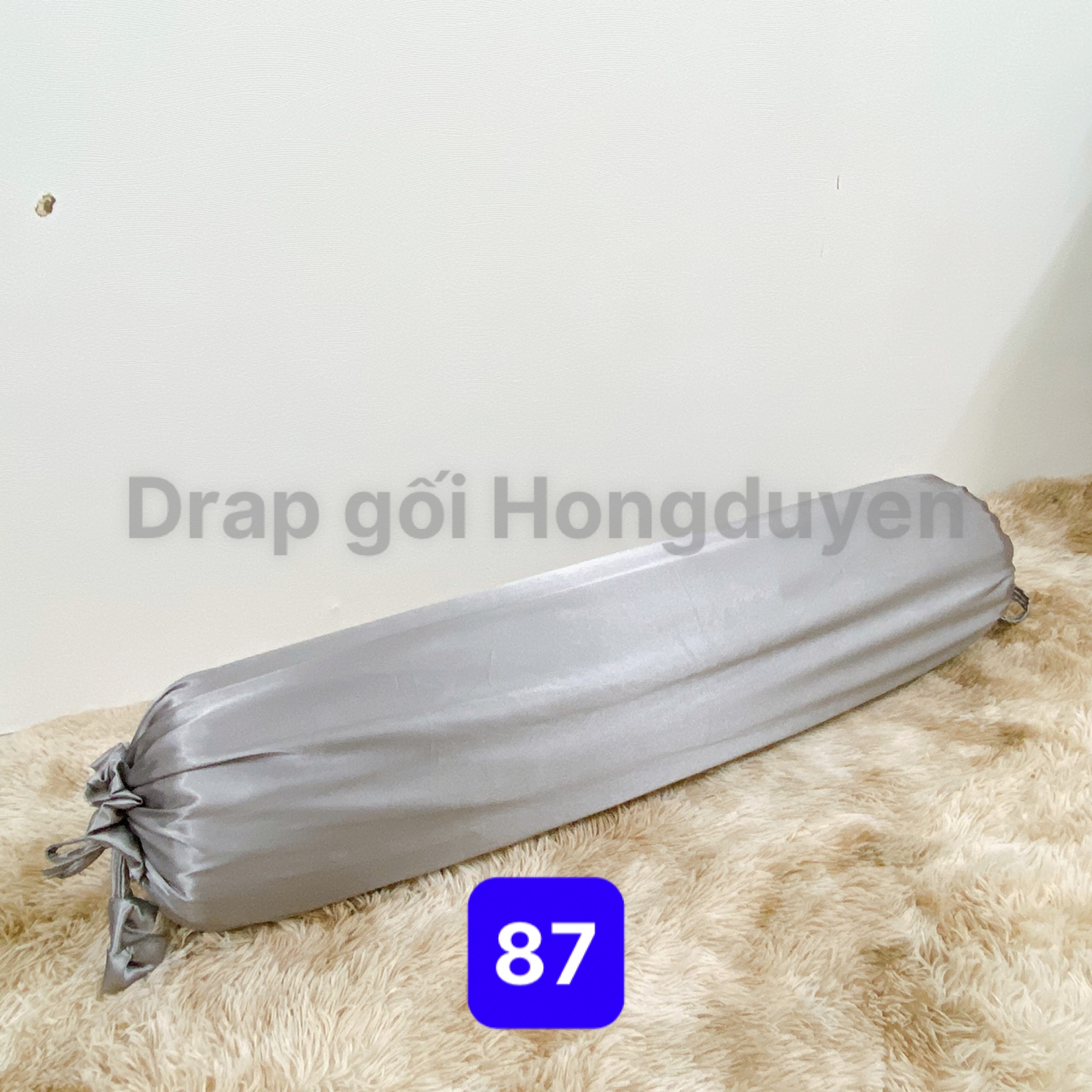 Trọn bộ chăn-vỏ gối-ga phi bóng (chân nệm dưới 15cm) 1m6/1m8 trơn xám nhạt 87. Bộ drap phi bóng 1 màu. Bộ grap phi bóng. Bộ drap phi lụa. Bộ grap phi lụa. Bộ ga phi lụa. Ga giường - drap giường - grap giường - ra giường.