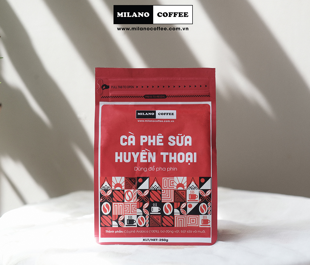 Cà phê Milano Coffee 100% Arabica - Cà Phê Sữa Huyền Thoại 250gr