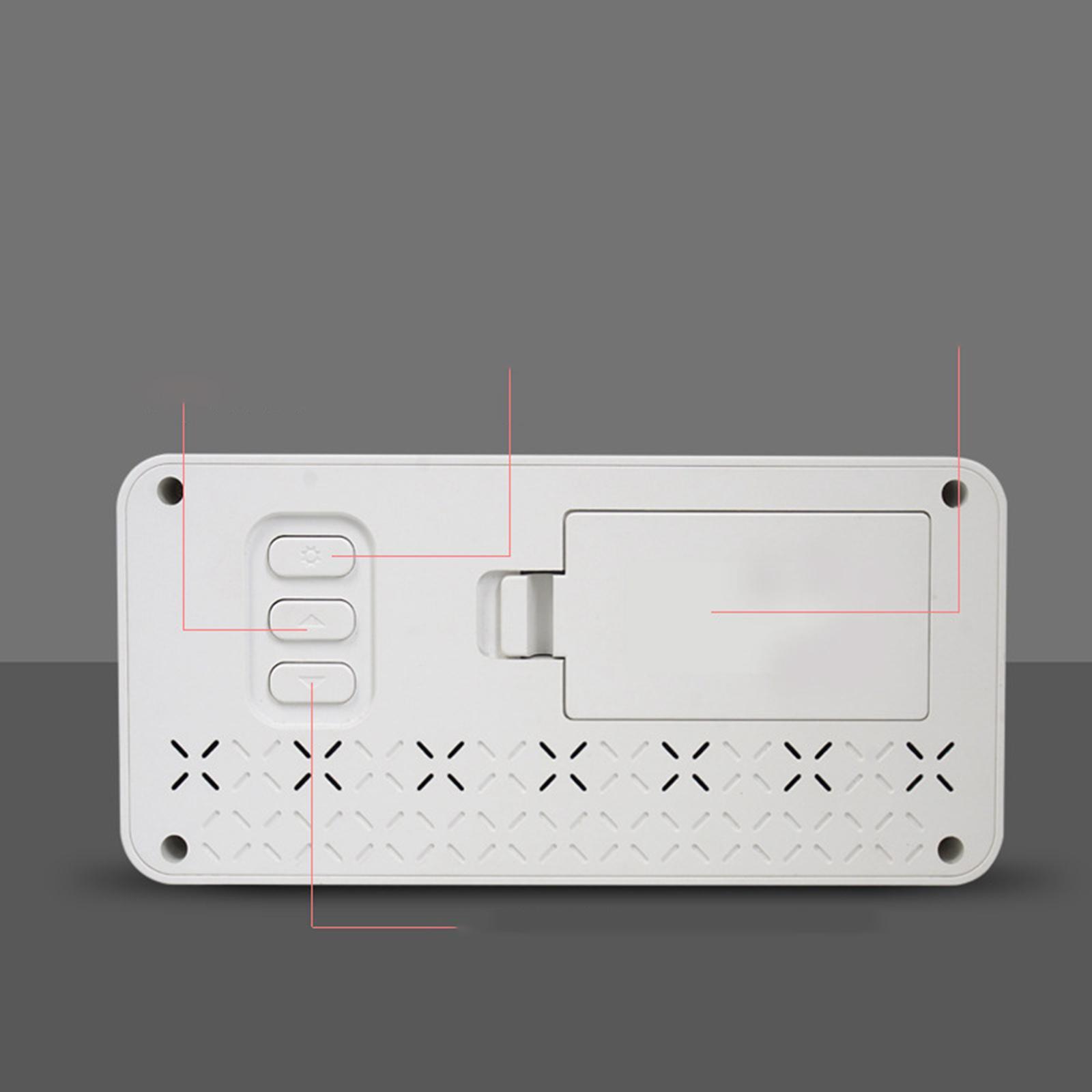 Digital Alarm Clock Temperature Humidity Display for Kids Tabletop Bedroom