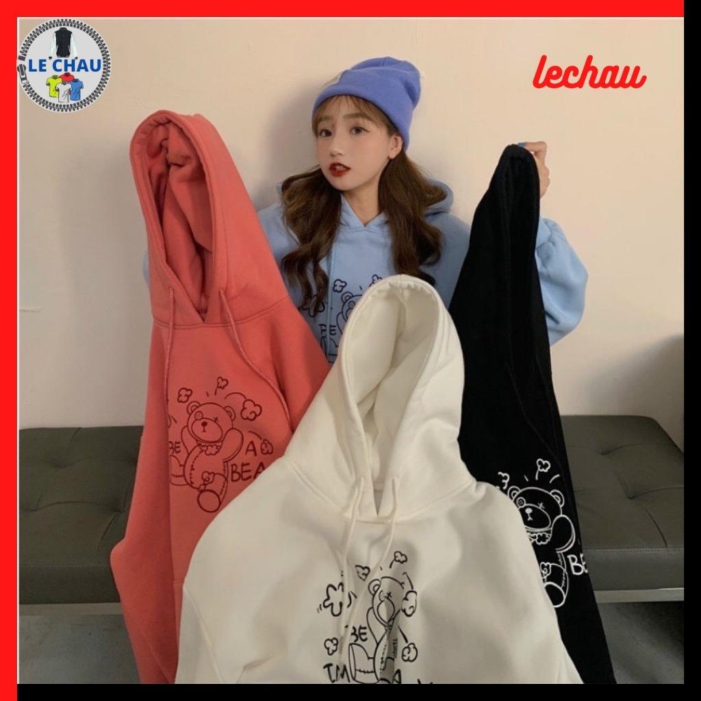 Áo hoodie nỉ in GẤU dạ quang unisex form rộng ulzzang hottrend nam nữ phong cách street style giá rẻ đẹp