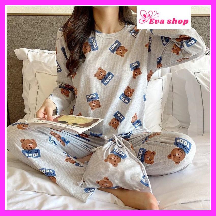 Đồ ngủ nữ, đồ bộ pijama nhiều họa tiết dễ thương hàng Quảng Châu