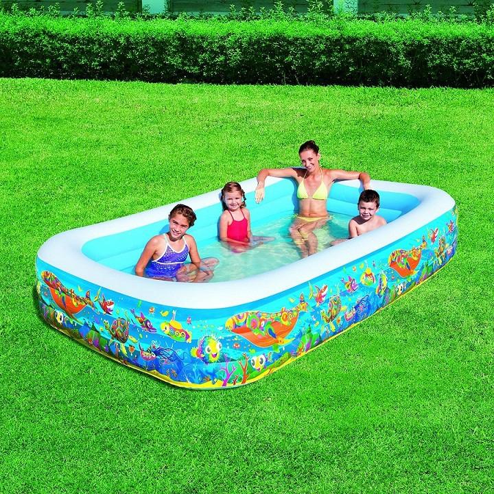 Hồ bơi gia đình, bể bơi cực to 3m-1m70 cao 60 cm cho bé vui chơi tại nhà, có tặng kèm bơm điện