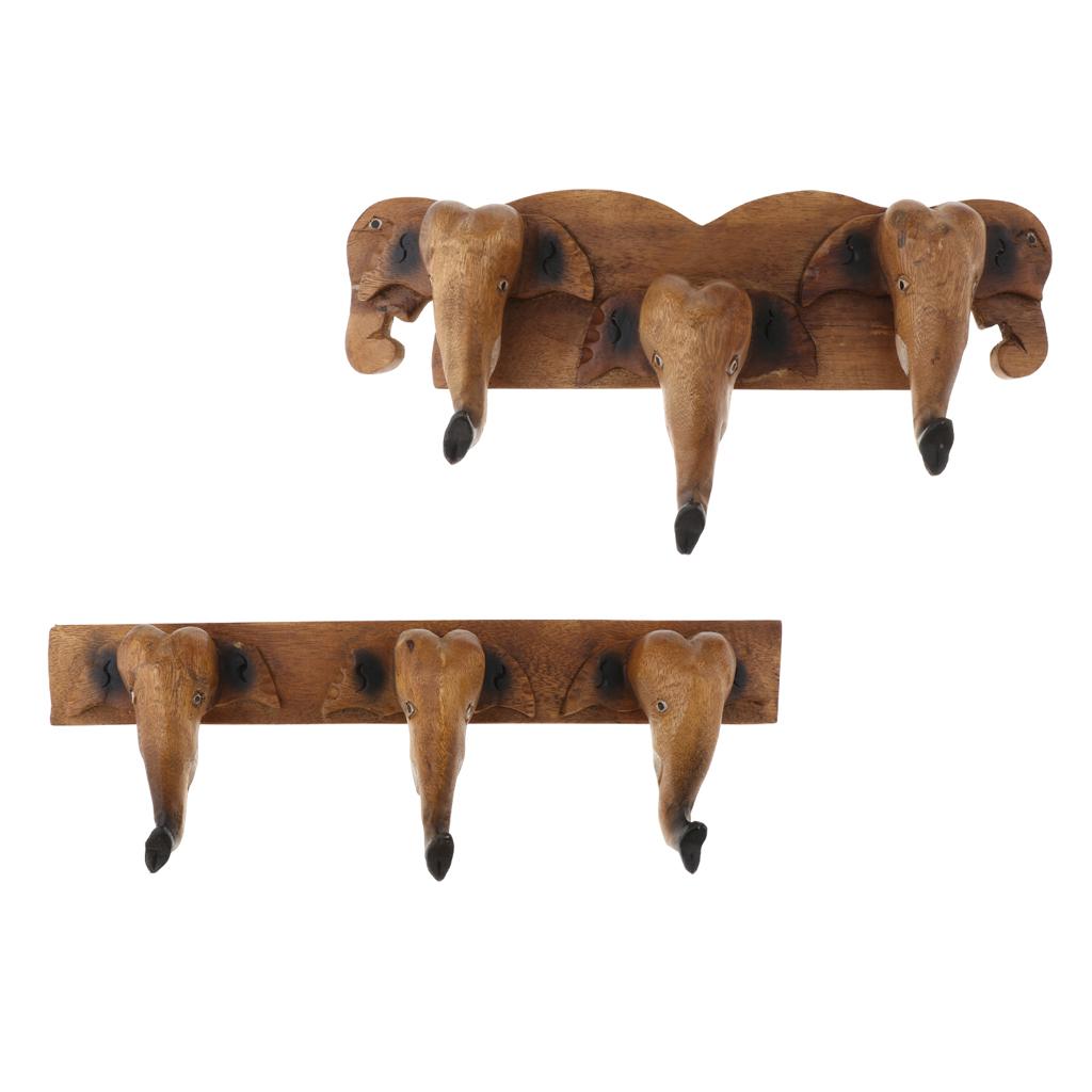 Elephant Head Decorative Coat Hook, Wall Mounted Animal Head Shape Key Rings/Hat/Coat/Pendant Hanger