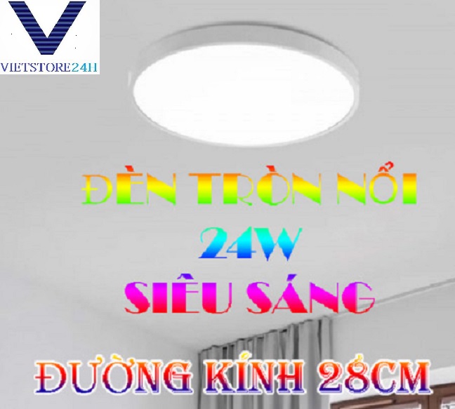 ĐÈN TRÒN NỔI 24W LED SIÊU SÁNG