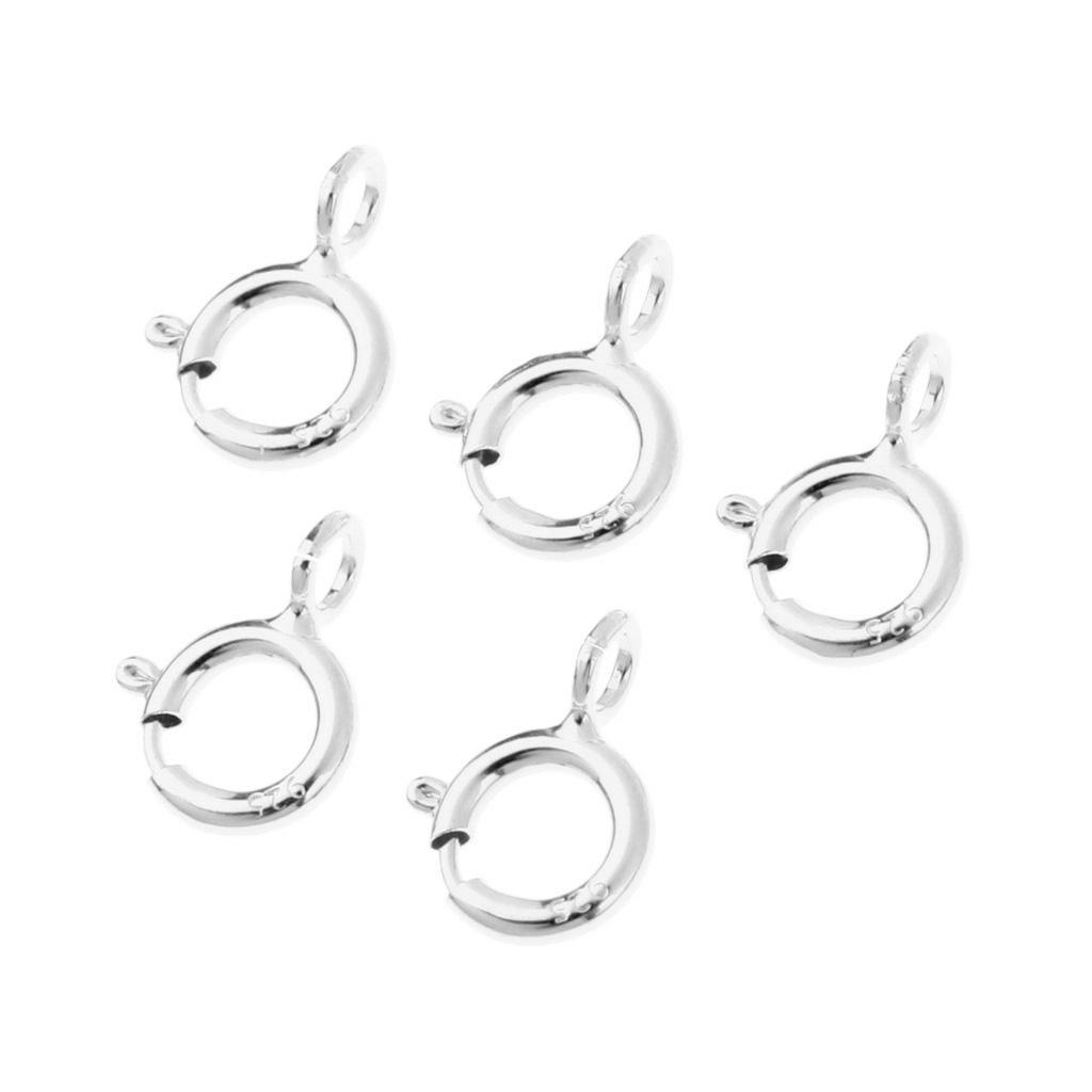 5pcs Spring Rings Clasps Jewelry Making Connectors Clasps 5mm