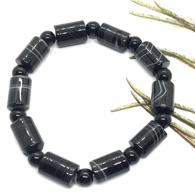 Vòng tay vân đen hình trụ phong thủy