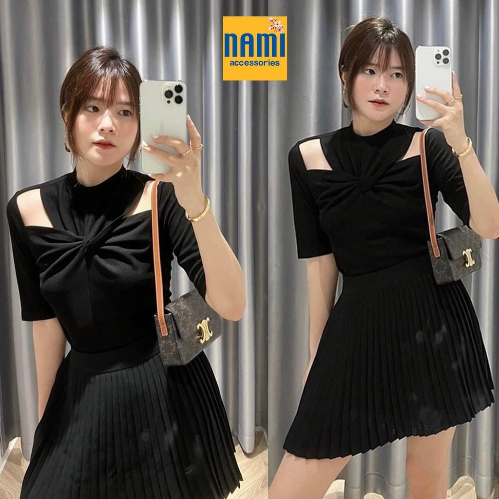 Áo xoắn ngực tay lỡ đơn giản nhẹ nhàng xinh xắn gợi cảm Nanami - ATNU049