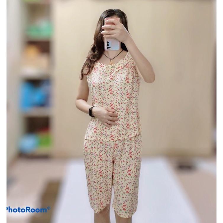 -Bộ lanh nữ áo tay hến cổ sen quần lửng vải lanh Việt Thắng( ảnh tự chụp