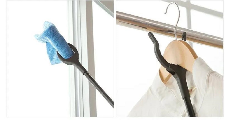 Cây kẹp rác gắp rác và treo móc quần áo lên cao bằng thép 100cm