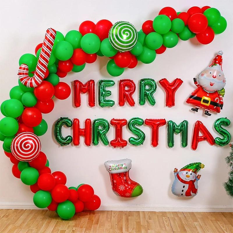 Bong Bóng Nhôm Hình Người Tuyết / Ông Già Noel Dễ Thương Dùng Trang Trí Tiệc Giáng Sinh