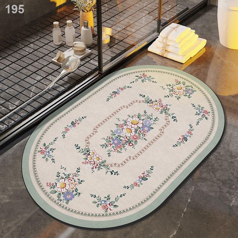 Phòng tắm phong cách Châu Âu thấm nước nhanh khô tấm lót sàn kích thước nhỏ tảo cát mềm thảm nhà vệ sinh cửa c