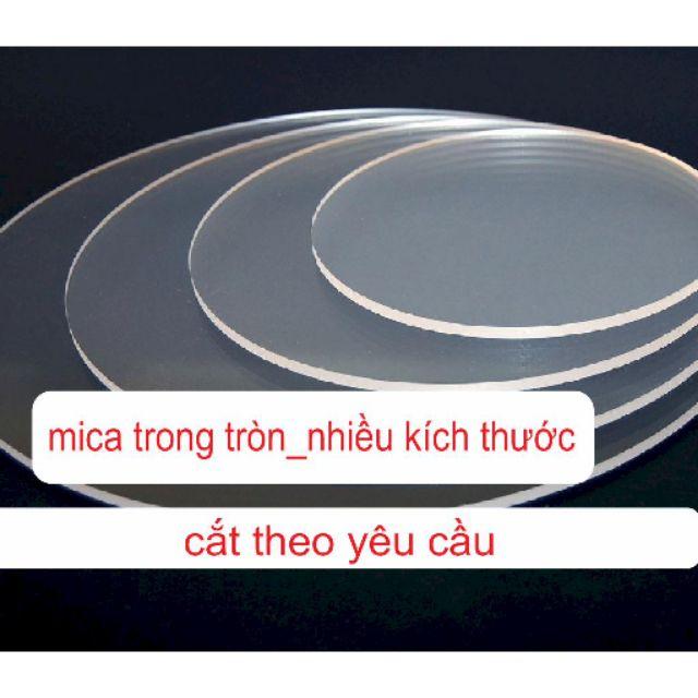 Mica trong cắt tròn kích thước lớn