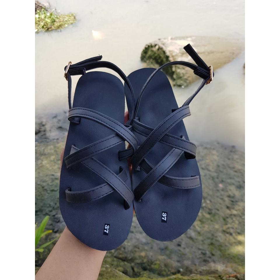 sandal đồng nai xăng đan nữ ( đế đen quai đen ) size từ 34 nữ đến 42 nữ