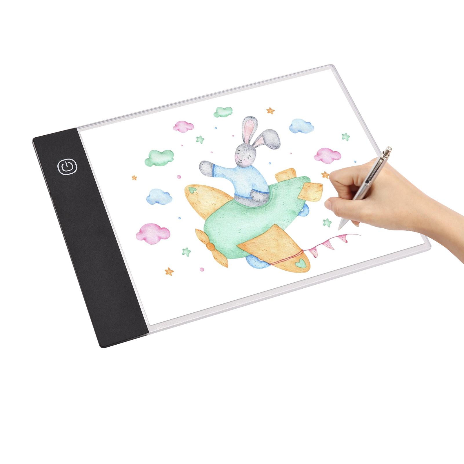 A4 LED Light Pad Tracer 3mm Ultra-Thin Drawing Board Copyboard Stepless Dimming USB Powered for Artist Animation