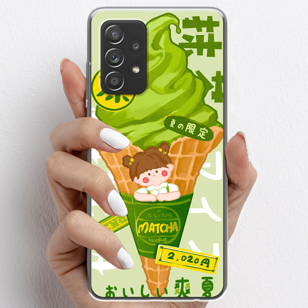 Ốp lưng cho Samsung Galaxy A52 , Samsung Galaxy A52s 5G nhựa TPU mẫu Kem trà xanh