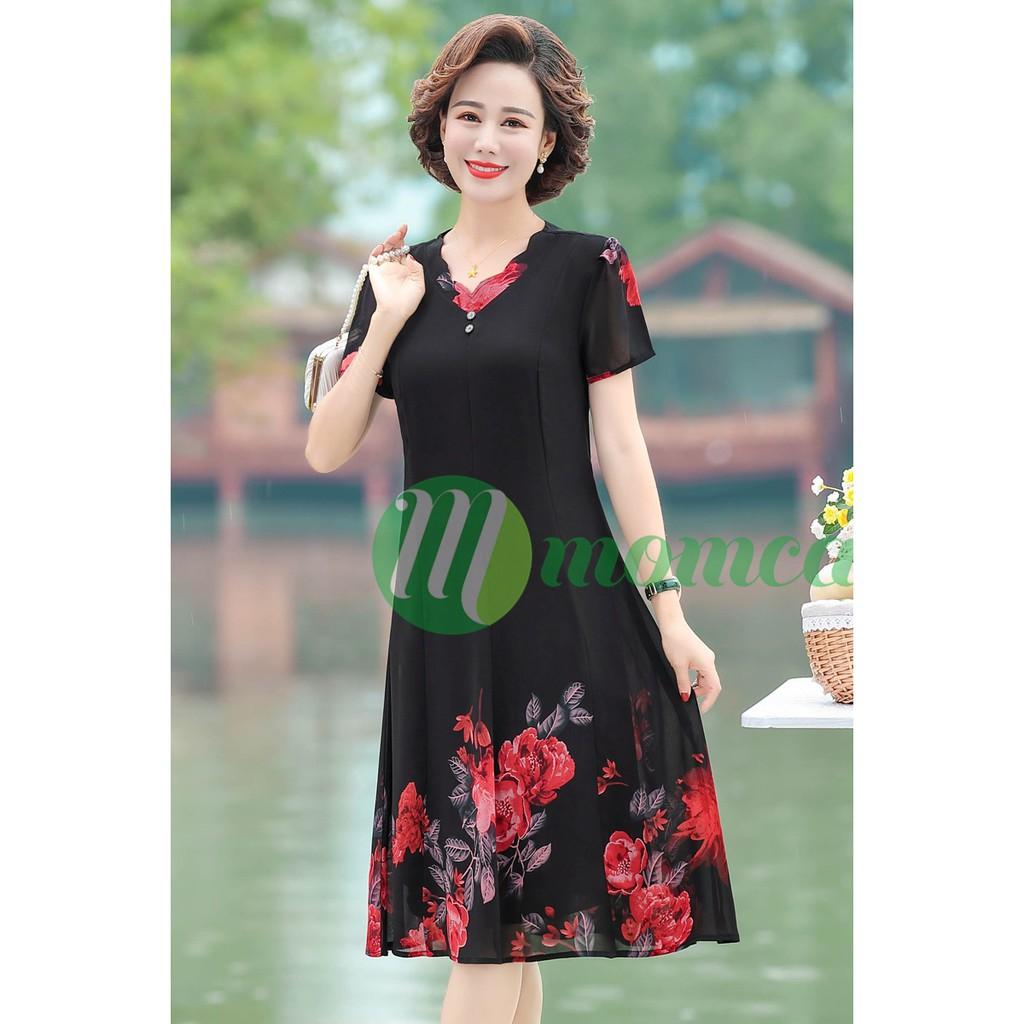 Đầm Váy trung niên cho mẹ sang trọng V63 - Đầm nữ trung tuổi thời trang cao cấp dự tiệc