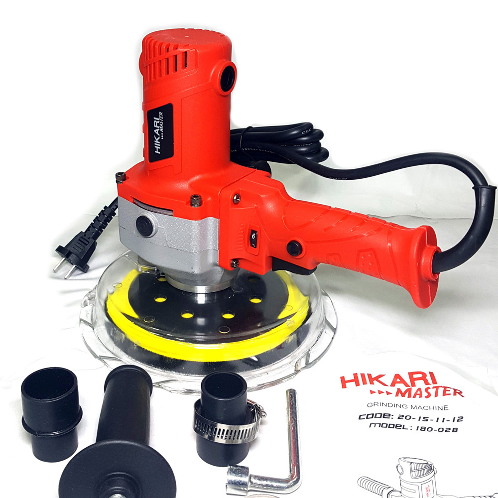 Máy Chà Tường Hikari Master 180-02B - Máy Có Nhiều Công Dụng Như Đánh Bóng Mặt Tường, Bề Mặt Ma Tít Và Chà Mịn, Tích Hợp Máy Hút Bụi Giúp Giảm Thiểu Ô Nhiễm - Hàng Chính Hãng