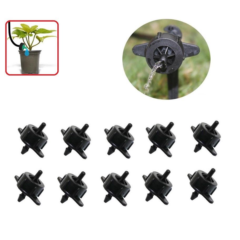 10 đầu tưới nhỏ giọt bù áp 8lít màu đen tưới gốc