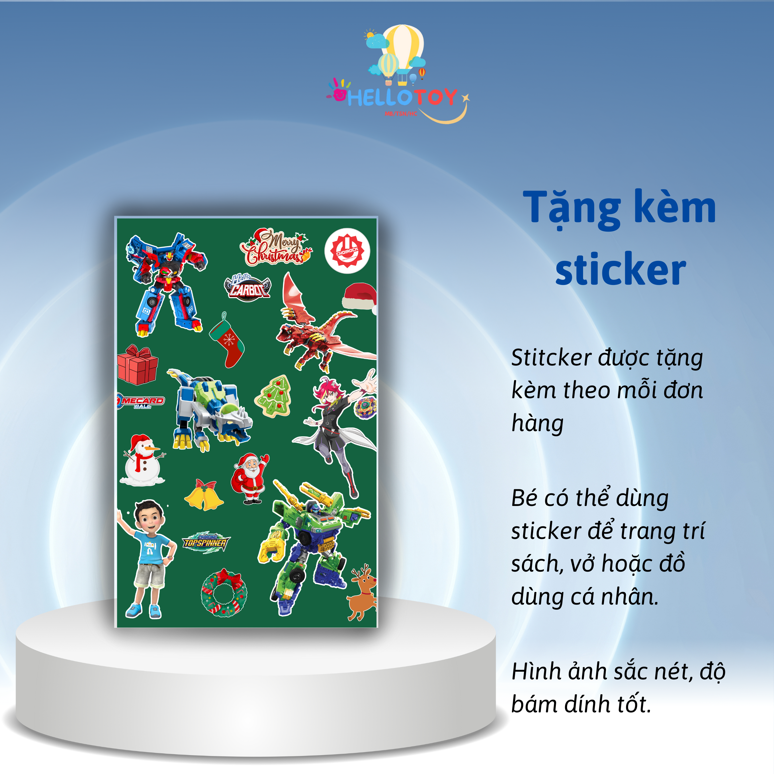 (QUÀ TẶNG - KHÔNG BÁN) Sticker giáng sinh