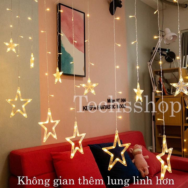 Dây Đèn Led Hình Ngôi Sao Lớn Dài 3M Sử Dụng Điện 220V Trang Trí Quán Cà Phê Shop Cửa Hàng - Led Trang Trí Noel Tết 2021