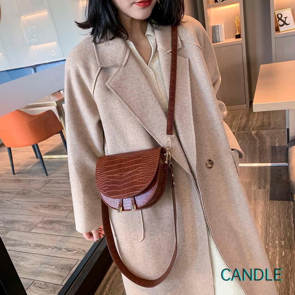 Túi Đeo Chéo Chất Liệu Da Pu Phong Cách Retro