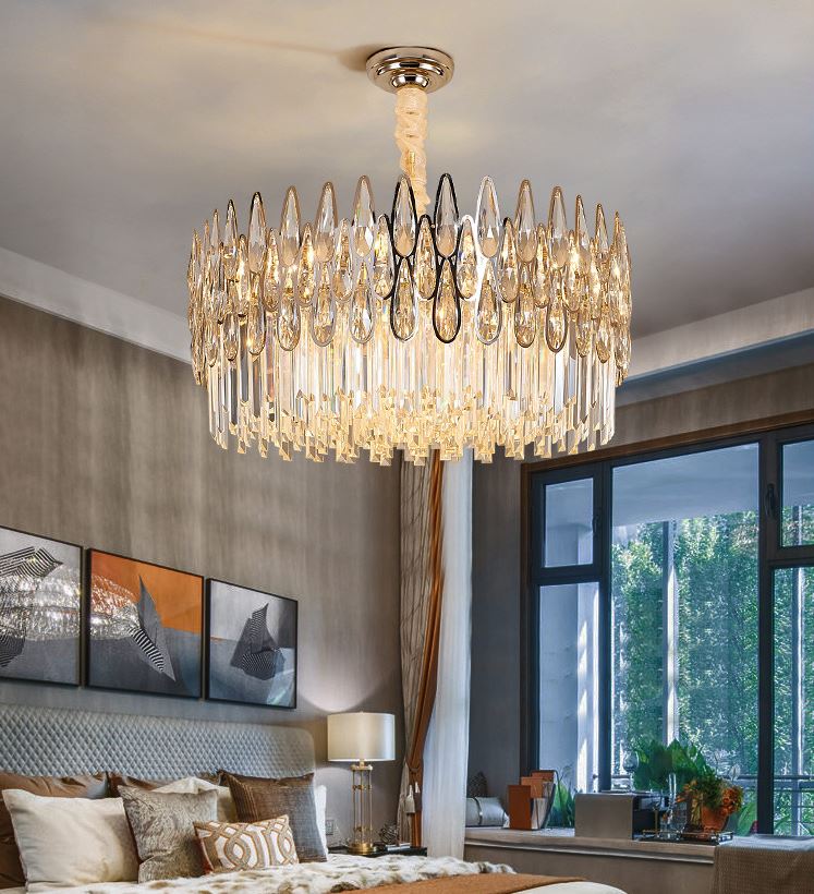 Đèn chùm HEYTHER pha lê cao cấp, hiện đại trang trí nhà cửa sang trọng