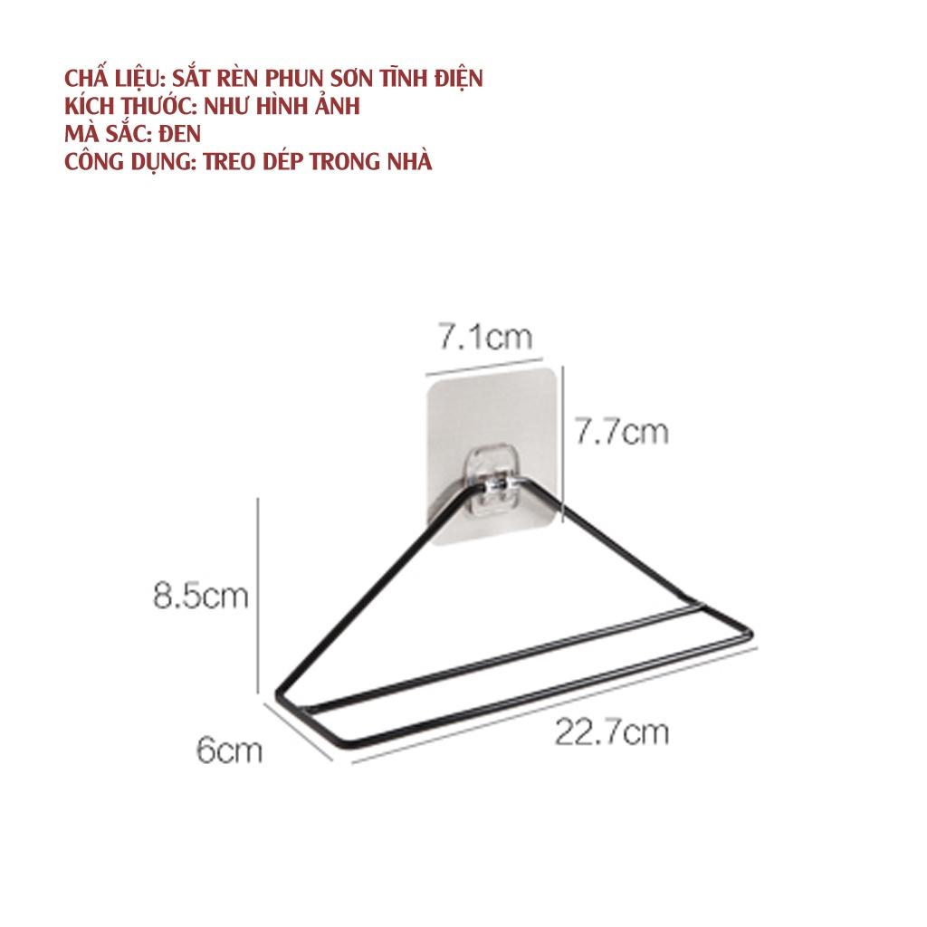 Giá treo dép, kệ để dép trong nhà dán tường bằng sắt hình tam giác phun sơn tĩnh điện tiện lợi (TL01)