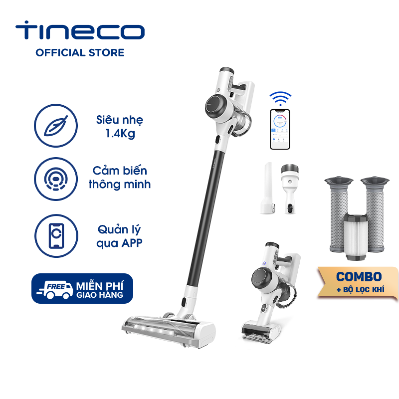 Combo Máy Hút Bụi Mini Tineco Pure OneX - Hút Bụi Không Dây Cầm Tay Đa Năng - Tự Động Phát Hiện Rác Bẩn + Bộ Lọc Khí