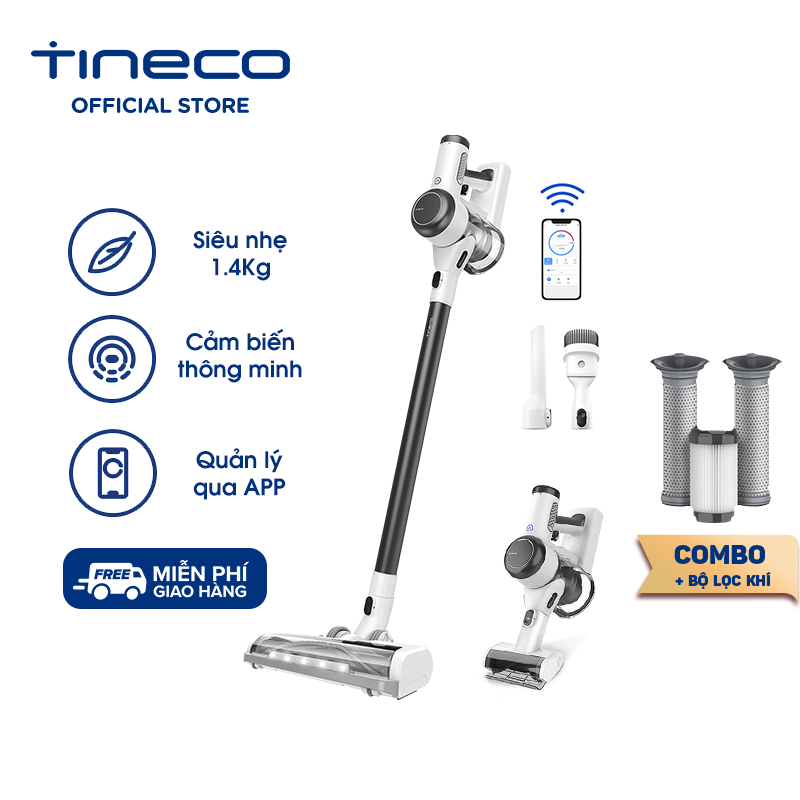 Combo Máy Hút Bụi Mini Tineco Pure OneX - Hút Bụi Không Dây Cầm Tay Đa Năng - Tự Động Phát Hiện Rác Bẩn + Bộ Lọc Khí