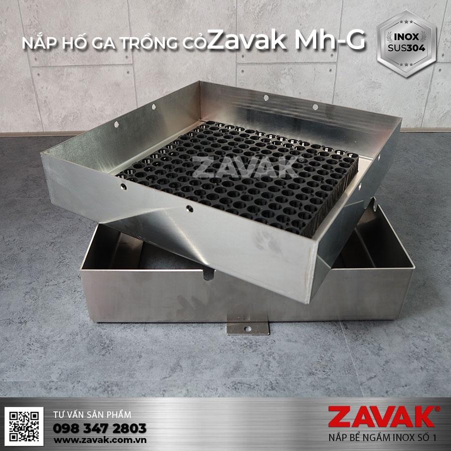 Nắp hố ga trồng cỏ . kt 60x60cm. Khung Inox304 chống gỉ