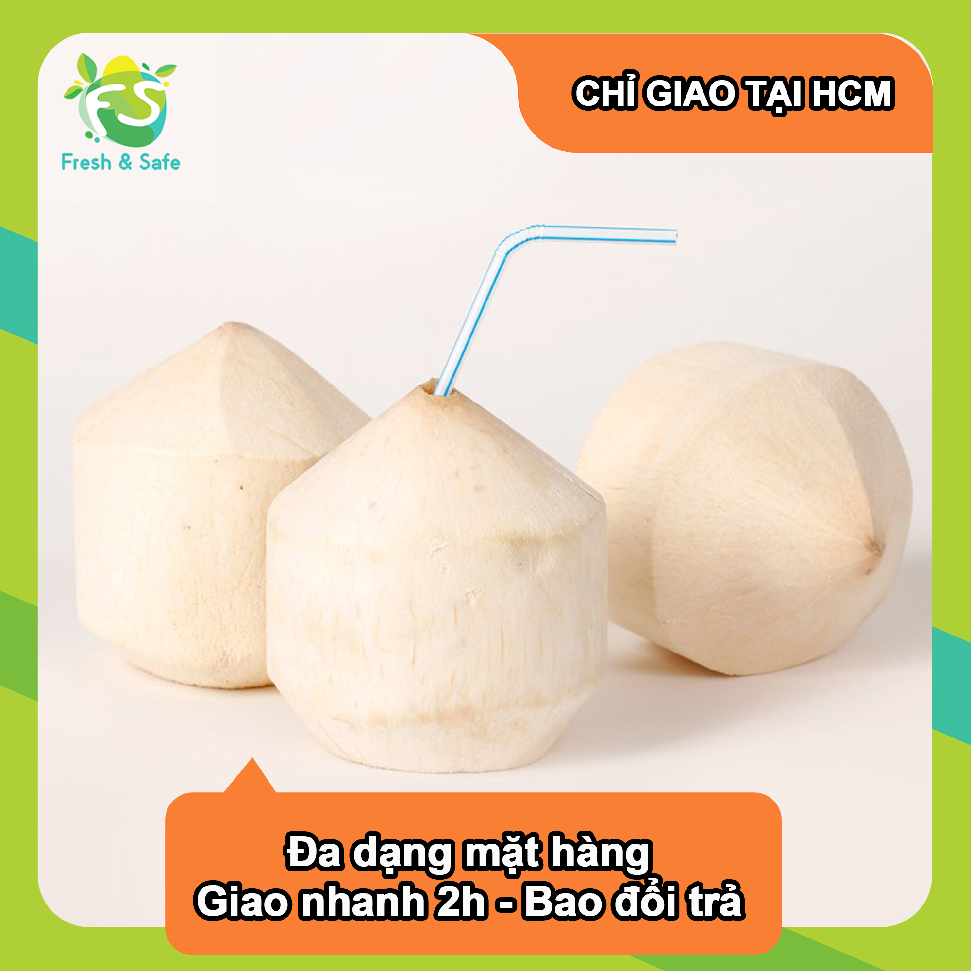 [Chỉ Giao HCM] - Dừa xiêm gọt - 1 Trái