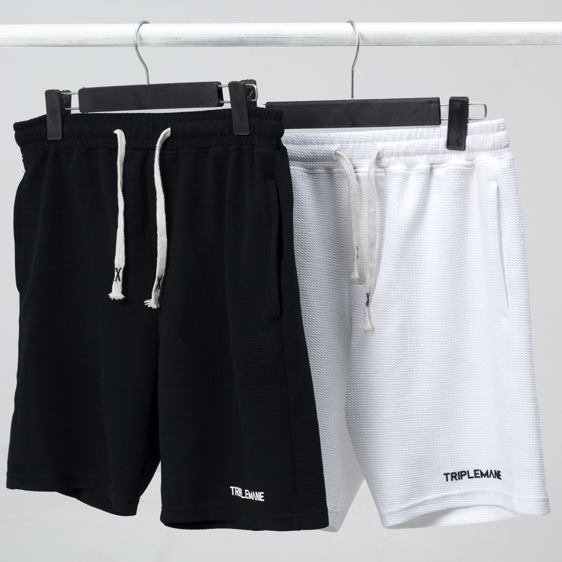 Quần Short nam nữ Basic White - vải WAFFLE cao cấp, bề mặt tổ ong thấm hút tốt, cách nhiệt, không nhăn