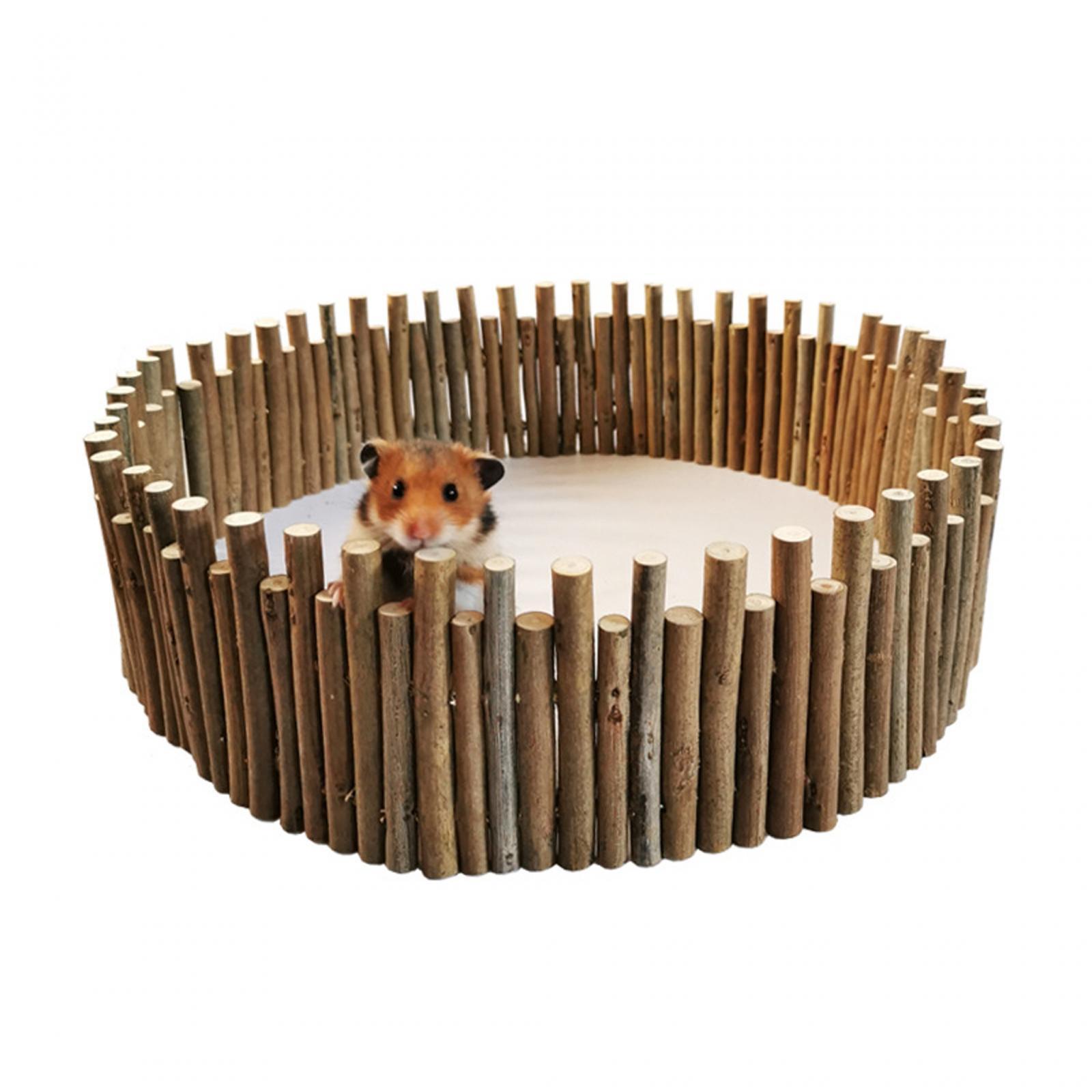 Hamster Wooden Fence Standing Climbing Platform Door Fence Small Animals Chew Toys Hamster Climbing Ladder Hamster Bridge for Chipmunk Mice